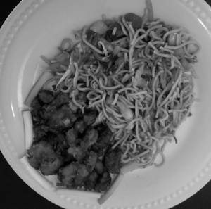 Chicken Noodles With Chicken 65