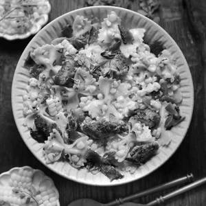 Corn and chicken pasta