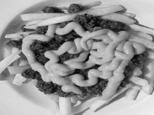 Meaty Beef Fries Topped With Cheese
