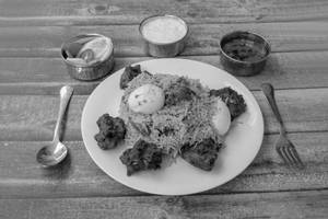 Chicken Kabab Biryani [with Raita]