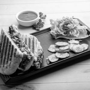 Chef special Grilled Chicken Raw Mango Sandwich In Panini(Non-Veg)