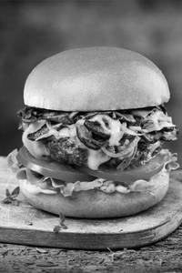 Mushroom Cheese Burger 