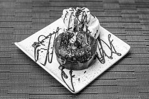 Choco Lava Cake With Ice Cream