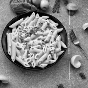 Mushroom Penne Pasta White Sause
