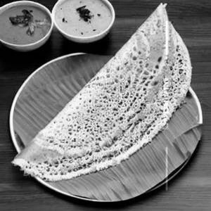 Garlic Cheese Onion Rava Masala Dosa