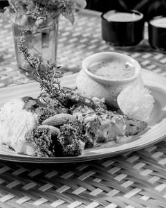 Grilled Chicken In A Porcini Cream Sauce