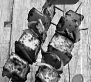 Paneer tikka sashlik