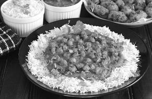 Chana Rice With Raita