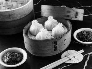 Edamame Dumplings With Truffle Oil