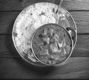 Mattar Paneer with Rice