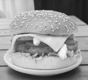 Veggie patty burger