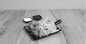 Chilli Chicken Dry (5pc) & Fries