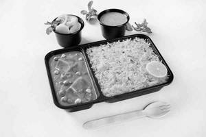 Matar Paneer Rice Meal