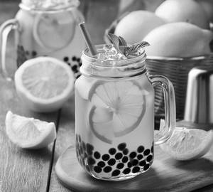 Classic Lemon Iced Tea with Lemon Peach Boba [350 ml]