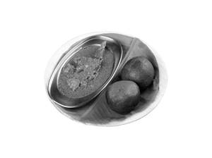 Ragi Mudde With Mutton Chop Masala
