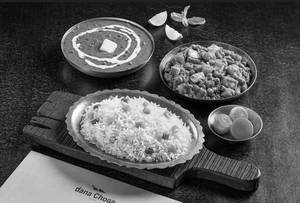 Dal Makhani + Mixed Vegetables Rice Thali