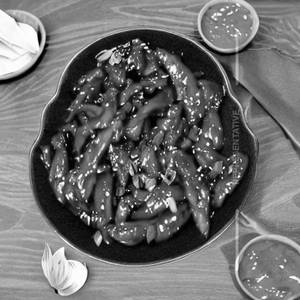 Mushroom Honey Chilli Dry