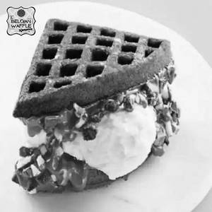Nutty Special Sundae Waffle Sandwich