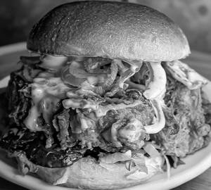 Crisper chicken cheese burger