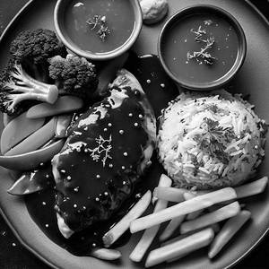 Chicken Steak In Black Pepper Sauce