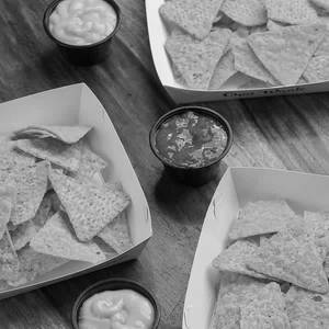 Cheese Nachos - Salsa & Cheese Jalapeno Dip