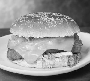 Cheesy chicken burger