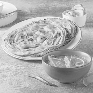 Shahi Paneer with Lacha Parantha