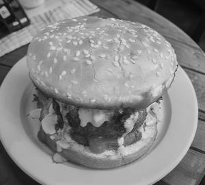 Cheese Aloo Tikki Veg Burger