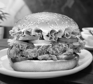 Fried chicken burger