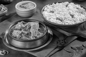 Andhra Biryani Rice With Chicken Curry