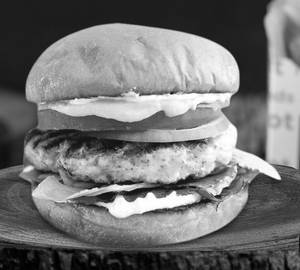 Grilled chicken cheese burger