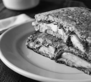 Peanut butter sandwich brown bread