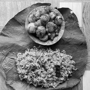 Tamarind Rice with Poriyal