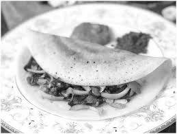 Mushroom masala dosa
