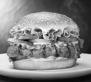 Tandoori chicken burger