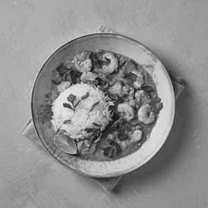 Prawns Thai Curry & Rice