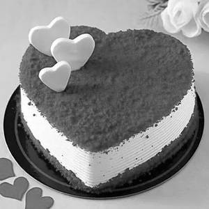 Redvelvet flavoured Heart Shaped Cake (500 GMS)