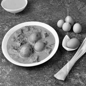 Single egg curry
