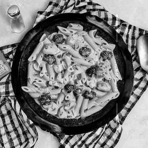 Creamy Mushroom Cheese Veg Pasta