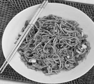 Schezwan egg noodles