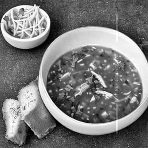 Chicken Burnt Garlic Soup