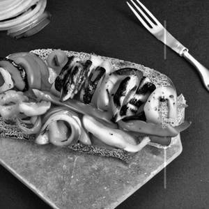 Exotic Vegetables Grilled open Sandwich