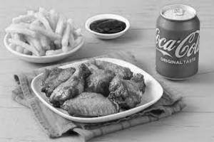 Fried chicken wings [3 pcs] with french fries and coke