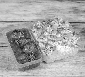 Veg Fried Rice [500 ml] and Veg Manchurian Gravy [4 Pieces]