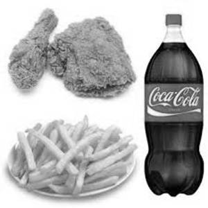 Fried chicken legs [1 pcs] with french fries and coke