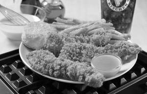 Fried chicken strips [4 pcs] with french fries and coke