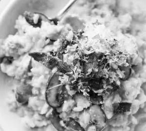 Champagne Risotto Shitake Al Tartufo [shitake,truffle Cream, Mushrooms]