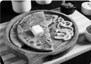 Mix Paratha With Curd & Pickle