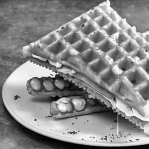 Cheese Corn Waffled Sandwich