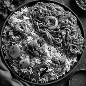 Fried Rice & Veg Noodles Combo                                         